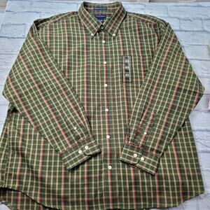 NWT Men's Knightsbridge Wrinkle Resistant Plaid Shirt size XL